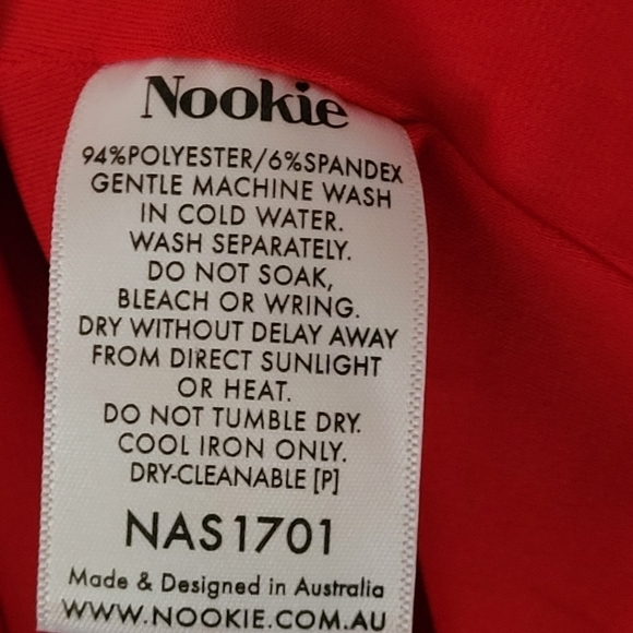 Nookie Madonna Midi Dress Red NWT Small - Picture 10 of 11